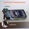 HyperGear - Powerbank Nano Ultra-Mini 5000mAh 20W USB-C PD Dual USB-C connectors, Magnetic Charging for Apple Watch and Kickstand - Black