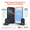 HyperGear - Wall Charger GaN 3 Port 65W 2X USB-C (65W) 1X USB-A(60W) PD PPS SpeedBoost and Digital Display - Black