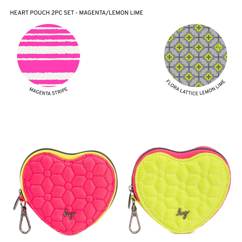 LUG - Heart Pouch 2pc Set - Two-Tone