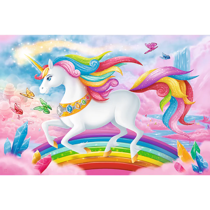 Trefl - PUZZLE - INTO THE CRYSTAL WORLD OF UNICORNS - 100pcs