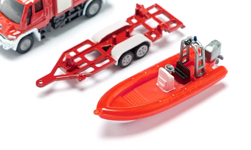 Siku - Unimog Fire Engine With Boat