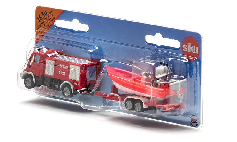 Siku - Unimog Fire Engine With Boat