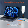 HyperGear - Wall Charger Slim GaN 2 Port 65W USB-C SpeedBoost - White