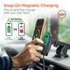 HyperGear - Car Mount 3-in-1 Kit Mag Grip with 15W Magnetic Wireless Fast Charging - Black