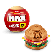 MAX BUILD Premium Snacks Series 1 – Hamburger example with capsule; one random set included
