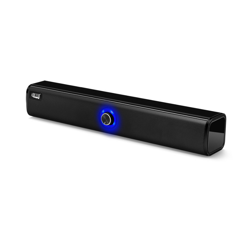 Adesso Xtream S6 Bluetooth soundbar speakers, set of 2, in black