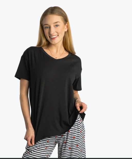 LUG Hopper Cotton Jersey Tee - Black