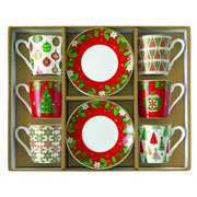 STUDIO-1811 - Jingle Bells 100ml (3.4oz) Espresso Cups Set of 6