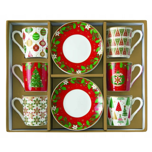 STUDIO-1811 - Jingle Bells 100ml (3.4oz) Espresso Cups Set of 6