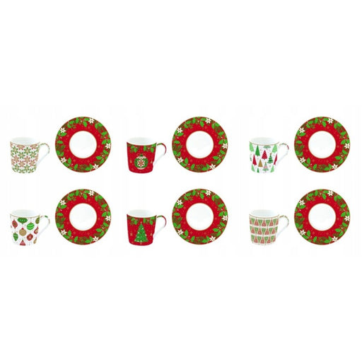 STUDIO-1811 - Jingle Bells 100ml (3.4oz) Espresso Cups Set of 6