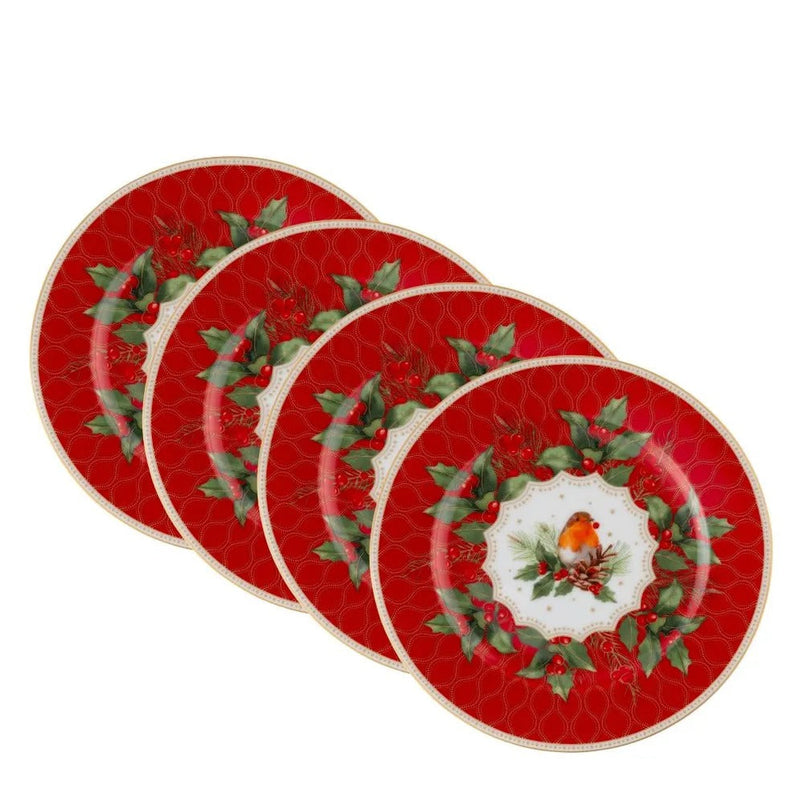 STUDIO-1811 - Christmas Berries 19cm (7.5in) Dessert Plates Set of 4