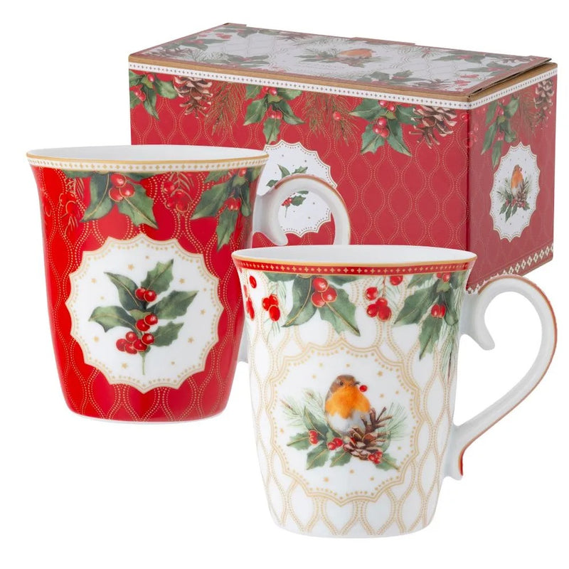 STUDIO-1811 - Christmas Berries 275ml(9.3oz) Mug Set of 2 Mugs
