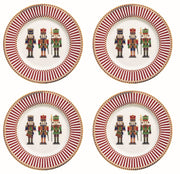 STUDIO-1811 - Nutcrackers Set of 4 Assorted Dessert Plates