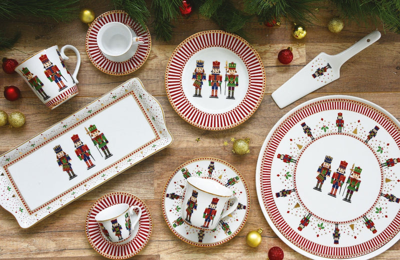 STUDIO-1811 - Nutcrackers Set of 4 Assorted Dessert Plates
