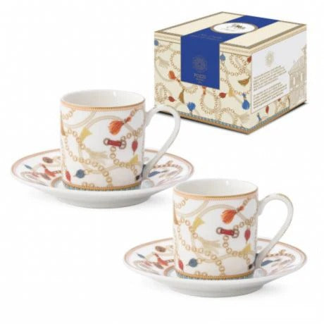 STUDIO-1811 - Cheval 80ml (2.7oz) Cup & Saucer Set of 2