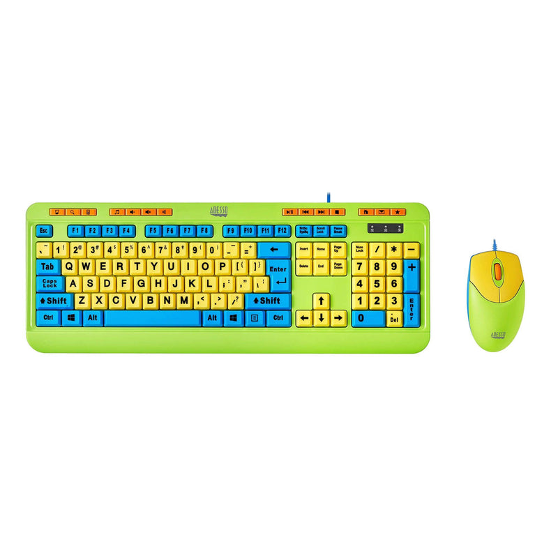 Adesso - AKB-132DB Wired Kids Keyboard & Mouse Set