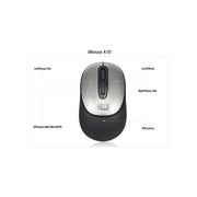 Adesso iMouse A10 Antimicrobial Wireless Mouse in black and silver – view 8
