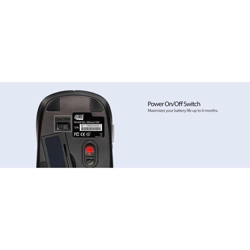 Adesso iMouse S60L wireless nano mouse in blue – view 13