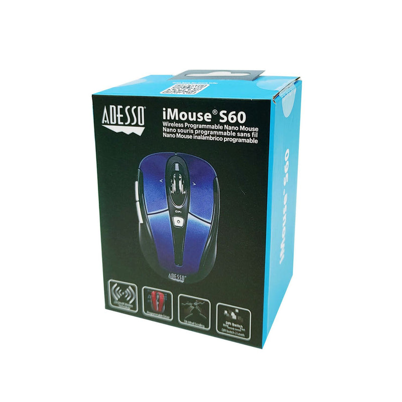 Adesso iMouse S60L wireless nano mouse in blue – view 15