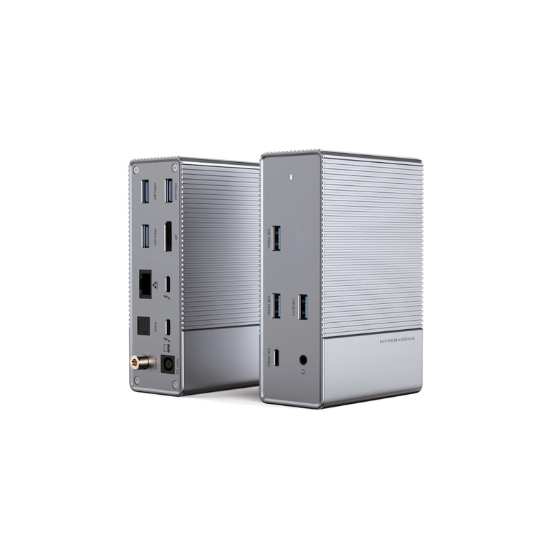HyperDrive GEN2 14-port Thunderbolt 3 docking station in silver