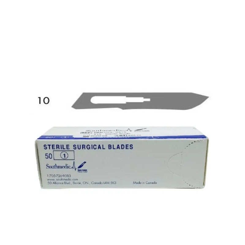 Southmedic polymer-coated sterile blade No. 10 box of 50