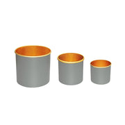 LXPRIMO Aluminum Tabletop Vases (Set of 3) in Grey