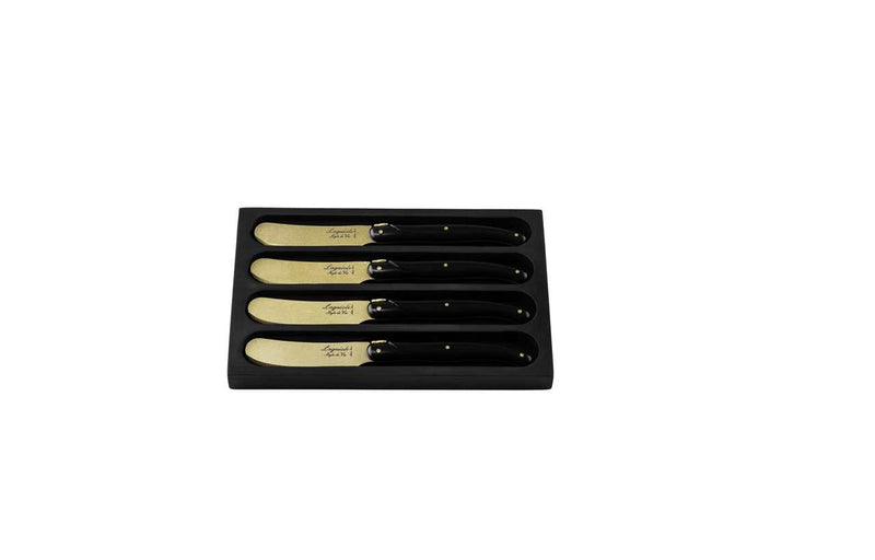 STYLE DE VIE - LAGUIOLE Prestige -Butter Knives(4)  2.6"/6.5cm, Gold st