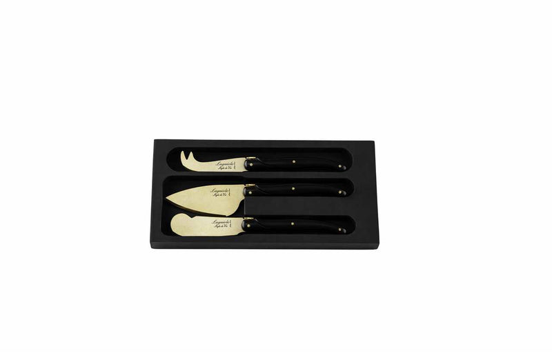 STYLE DE VIE - LAGUIOLE Prestige -Cheese Knives(3)  2.2 2.6/2.4",Gold S