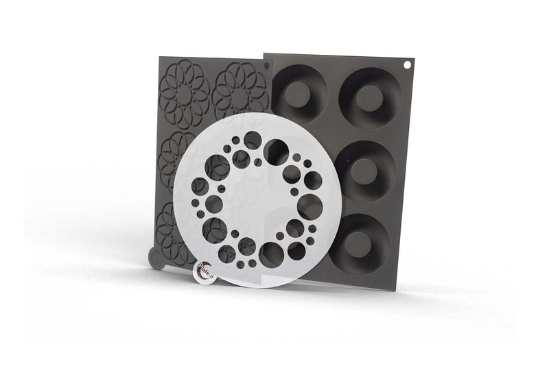 STYLE DE VIE - PLATE-IT - Molds, 3-Piece Set, "  "Circle, Silic