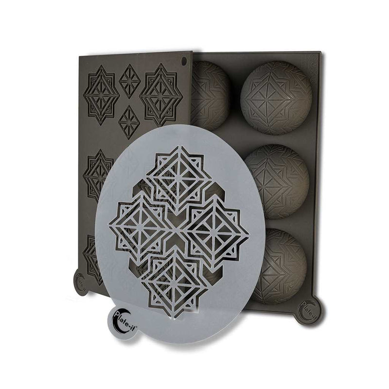 STYLE DE VIE - PLATE-IT - Molds, Infinity, 3-Piece  Set, 2 Silicone, 1 Po