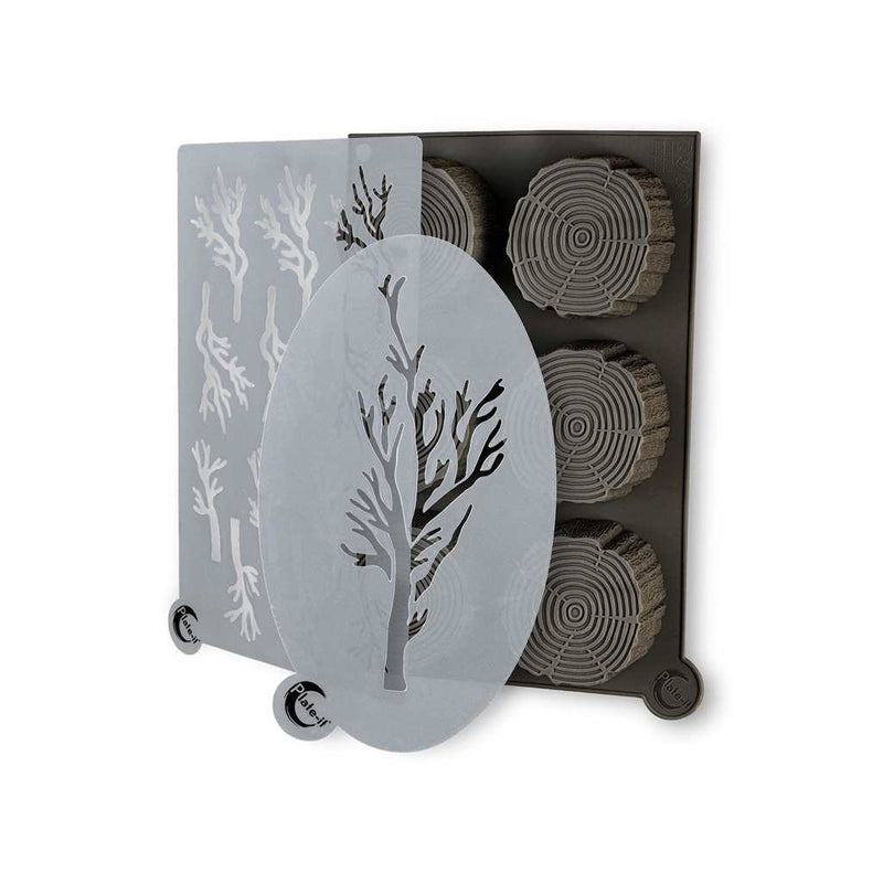 STYLE DE VIE - PLATE-IT - Molds, Wood, 3-Piece  Set, 2 Polypropylene,