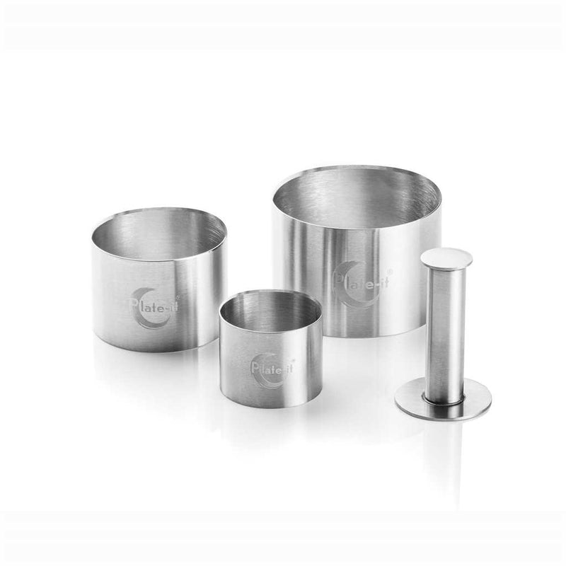 STYLE DE VIE - PLATE-IT - Garnish Rings 4-Piece  Set, Matt finish, SS