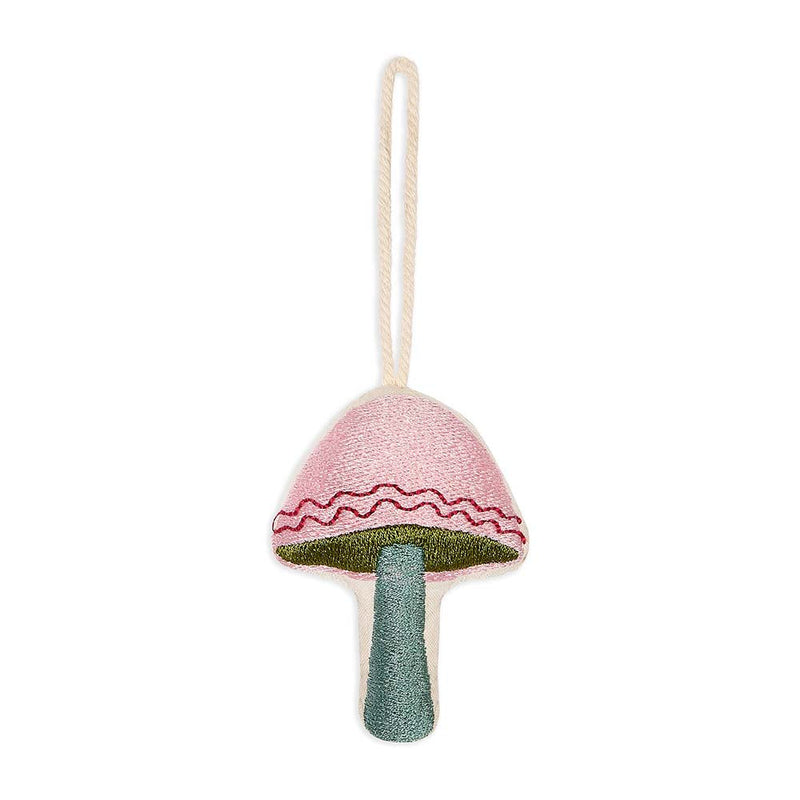 Avery Row - Embroidered Tree Decoration - Mushroom