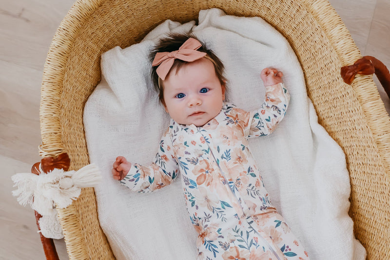 Copper Pearl - Autumn Zip-up Footie Pajama (6-12 months)