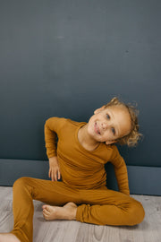 Copper Pearl - Camel 2pc Long Sleeve Pajama Set (18 months)