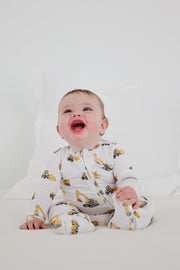 Copper Pearl - Dozer Bamboo Zip-up Footie Pajama (18-24 months)
