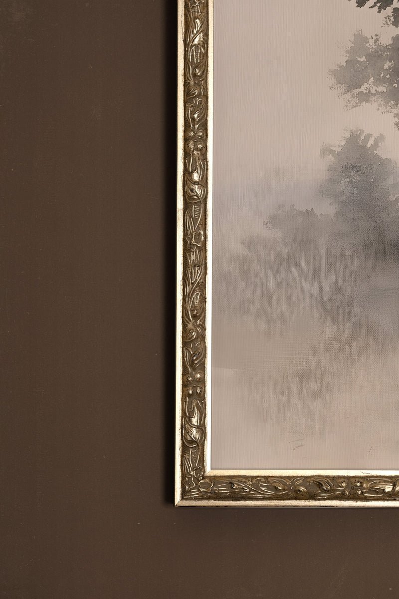 SILENCE DE LA BRUME, CADRE VINTAGE ARGENT