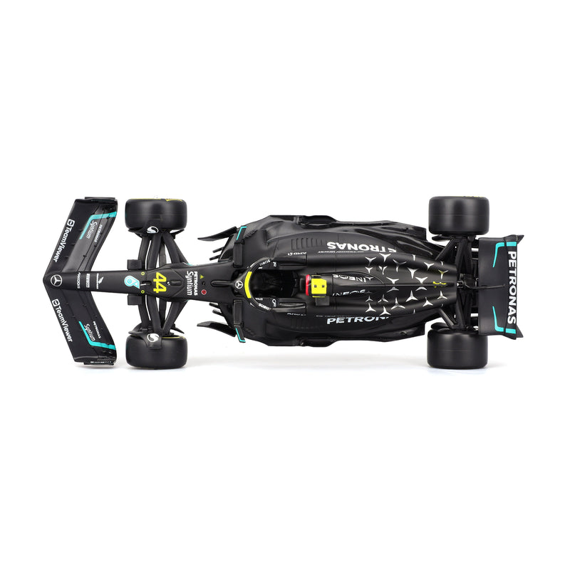 Bburago Mercedes-AMG W14 Lewis Hamilton #44 1:24 model – overhead