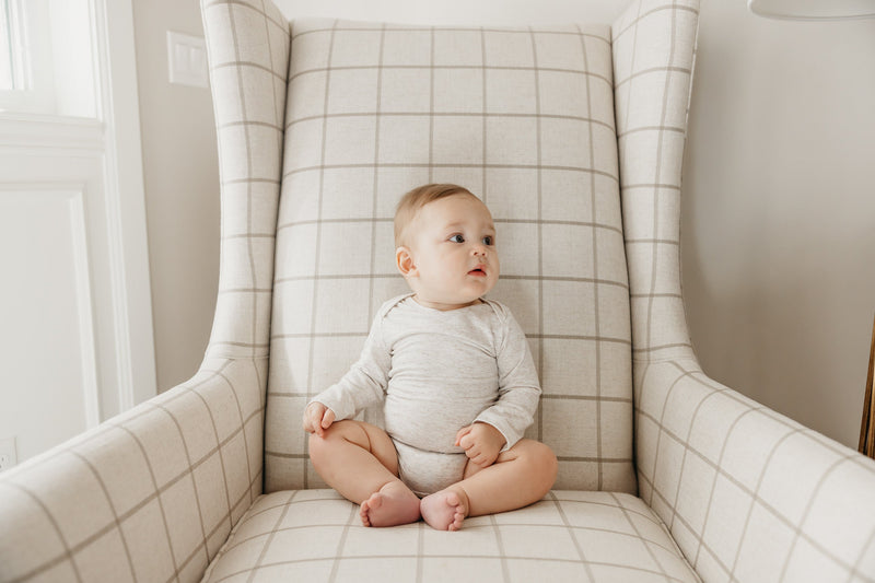 Copper Pearl - Oat Long Sleeve Bodysuit (12-18 months)
