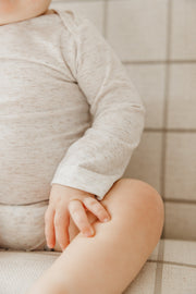 Copper Pearl - Oat Long Sleeve Bodysuit (3-6 months)