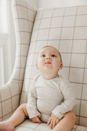 Copper Pearl - Oat Long Sleeve Bodysuit (6-12 months)