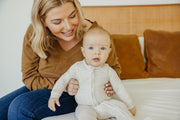 Copper Pearl - Oat Zip-up Footie Pajama (12-18 months)
