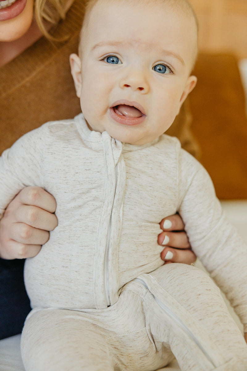 Copper Pearl - Oat Zip-up Footie Pajama (18-24 months)