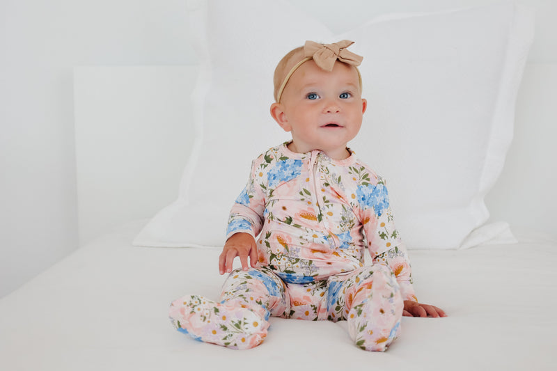 Copper Pearl - Penelope Bamboo Zip-up Footie Pajama (18-24 months)