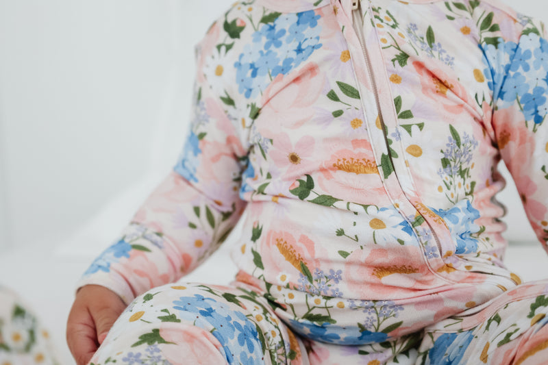 Copper Pearl - Penelope Bamboo Zip-up Footie Pajama (6-12 months)
