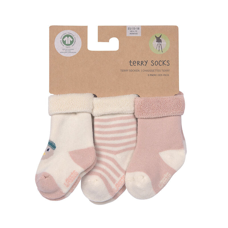 Lassig - Terry Socks GOTS 3 pcs Duck, GOTS (14-Dec)