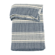 Meyco Baby Stripe Muslin Jacquard Baby Blanket – Indigo – product view
