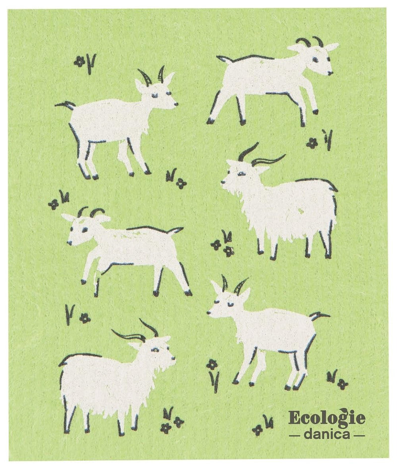 Now Designs - Swedish Dishcloth Goats | Green