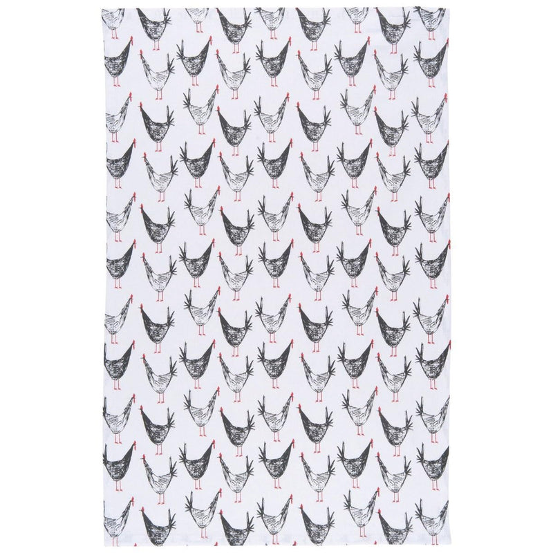 Now Designs - Kitchen Towel Chicken Scratch Prnt | Red