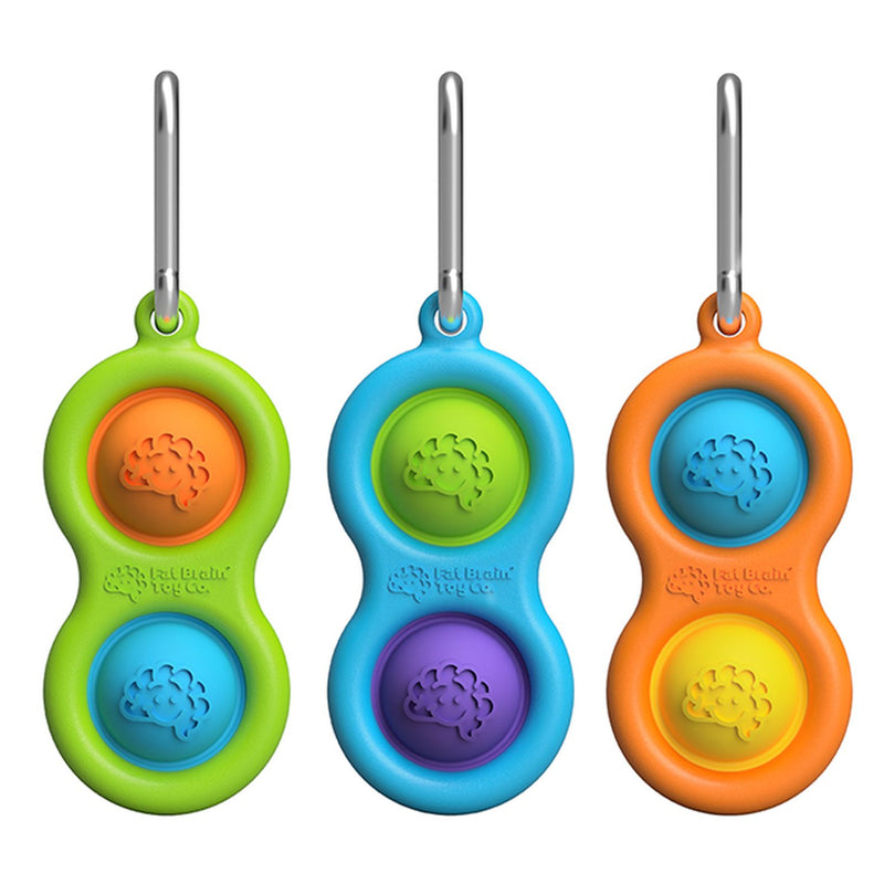 Fat Brain Toys Simpl Dimpl Glow-in-the-Dark Fidget Keychain